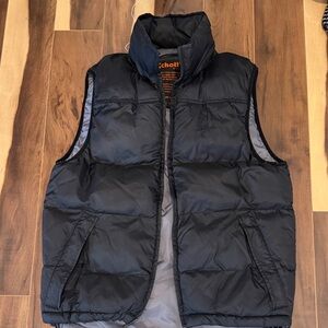 Schott NYC Men's Black Puffer Vest